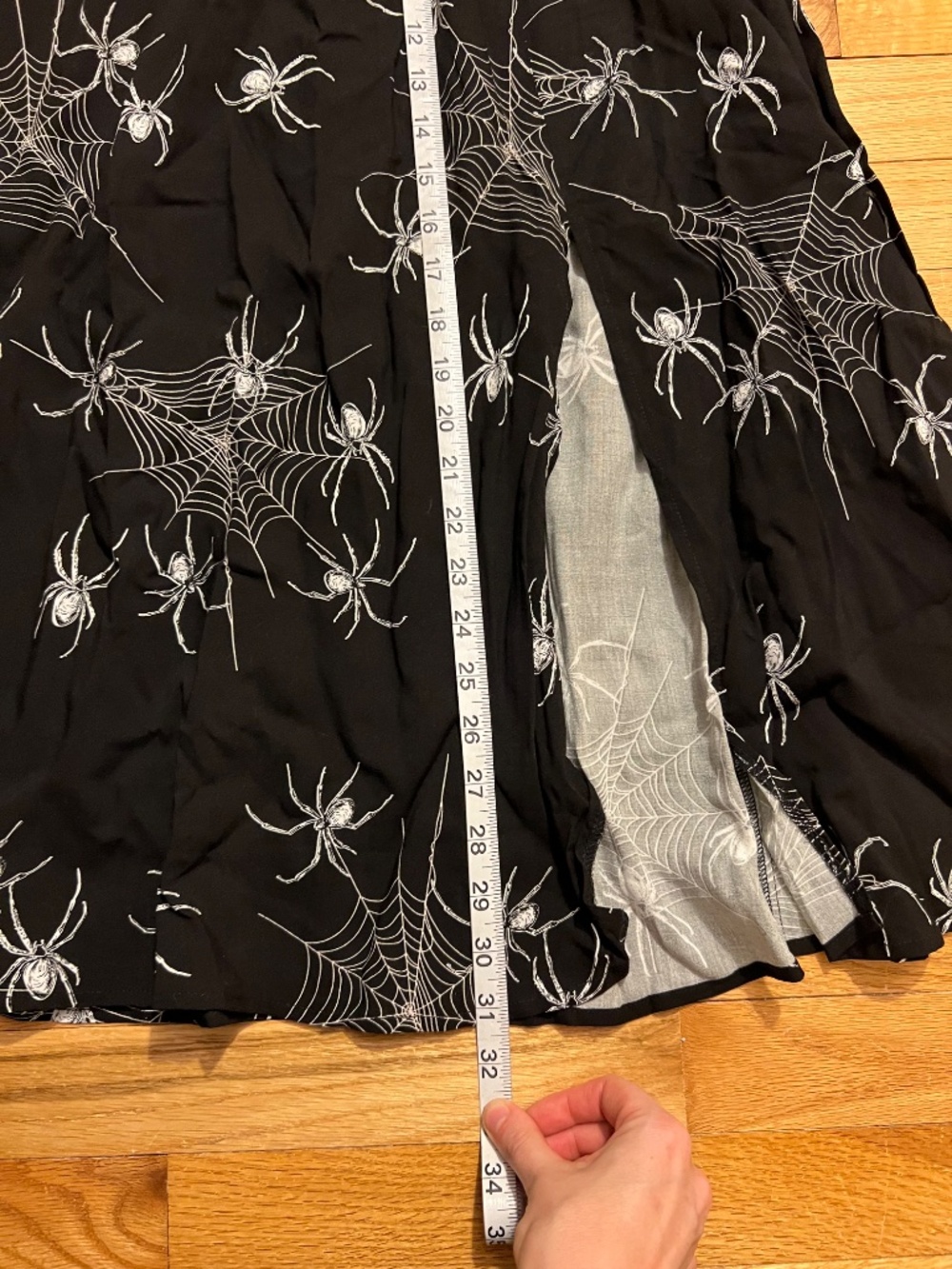 Hell Bunny Spiderweb Grunge Midi Skirt - Picture 4 of 8